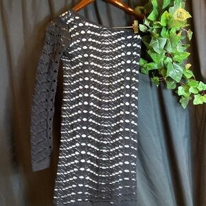 Two Hearts Body con One a shoulder Embroidered Mini Dress​